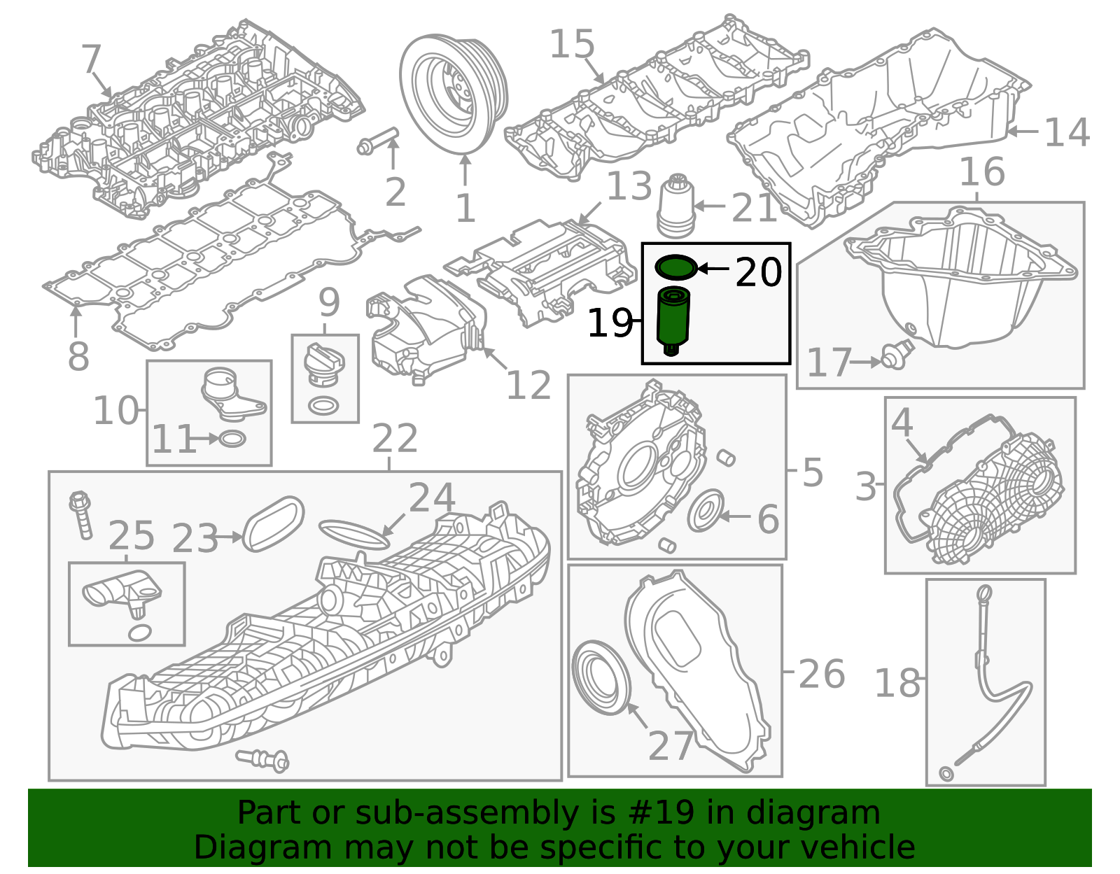 Genuine OEM Oil Filter Part# LR133455 Fits 2019-2025 Land Rover