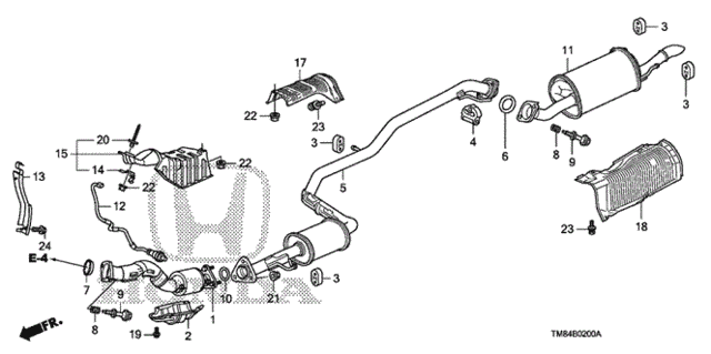 Exhaust Pipe - Muffler for 2011 Honda Insight #0