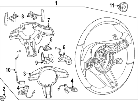 Steering Wheel & Trim for 2024 Porsche Cayenne #2
