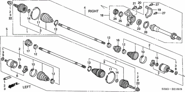 Driveshaft for 2001 Acura CL #0