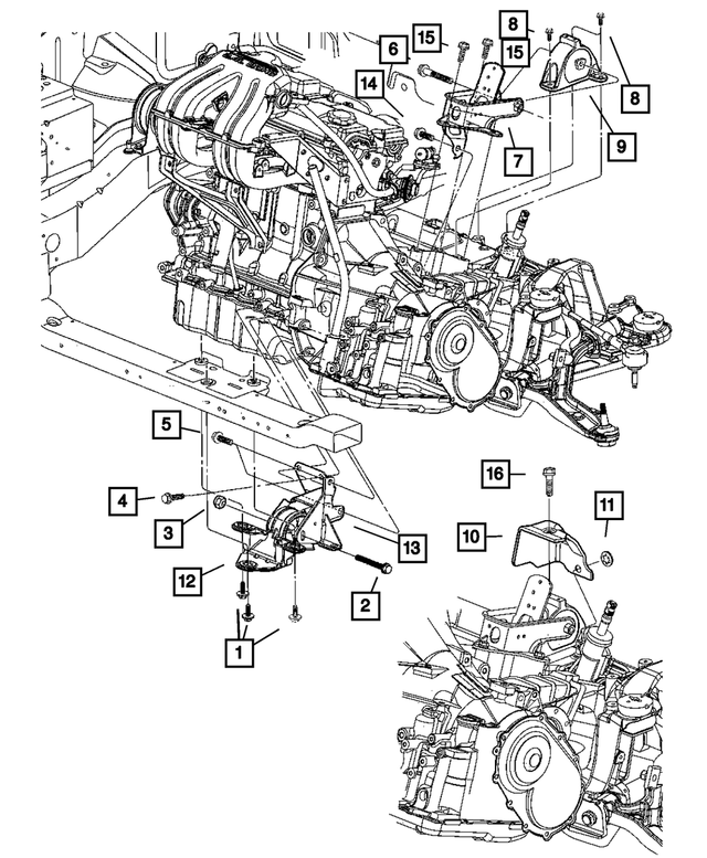 6506927AA - Engine Mounting: Bolt for Mopar Image