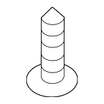 1229406251 - Body: Sun Visor Holder Screw for Hyundai Image