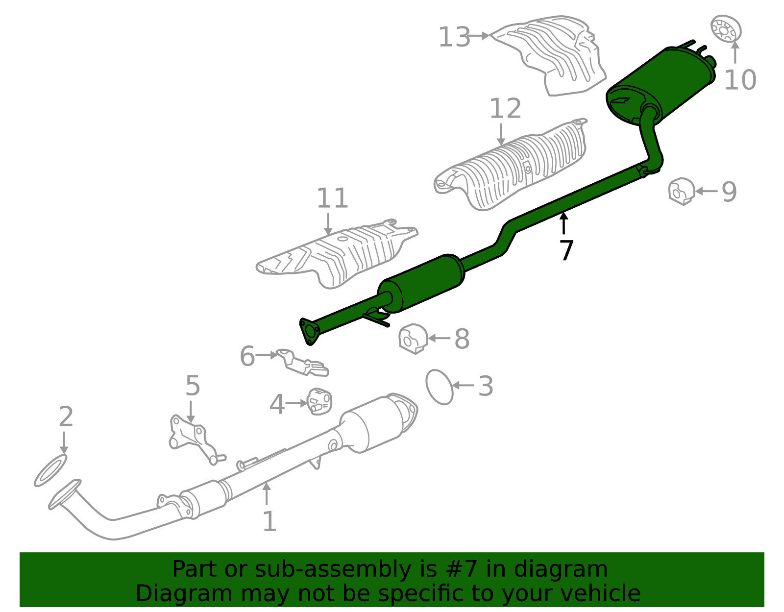 OEM 2014-2015 Honda Accord Exhaust Muffler 18307-T3Z-A01 | Honda