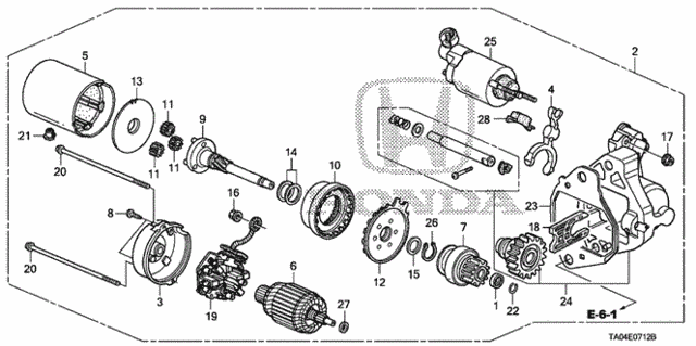 Starter Motor (Denso) (V6) for 2010 Honda Accord #0