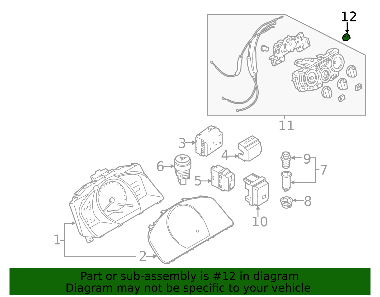 2013-2021 Nissan NV200 Heater Control Knob 27560-3LM0A | OEM Parts Online