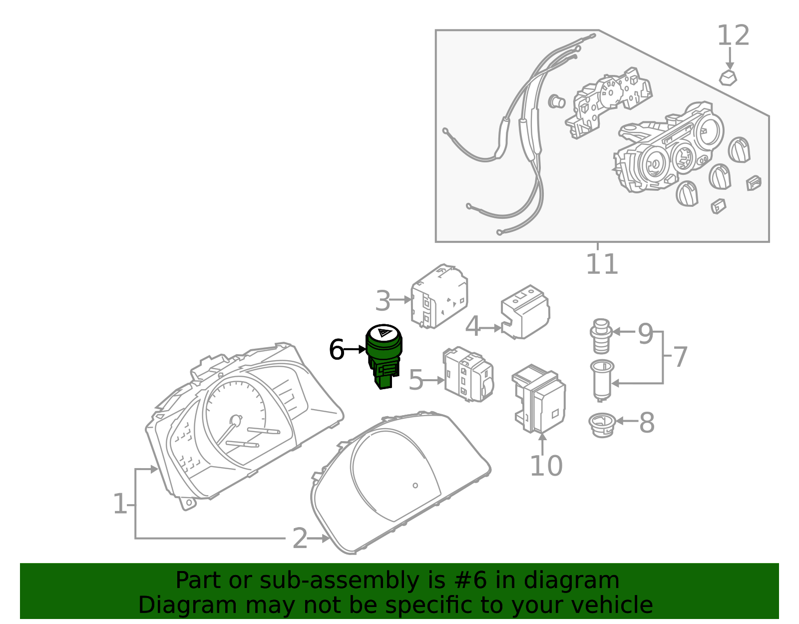 2007-2021 Nissan Hazard Switch 25290-EL80A | OEM Parts Online