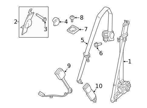 Front Seat Belts for 2018 Ford F-150 #0