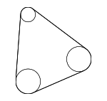 9936631040 - Cooling System: Alternator Belt for Lexus: ES300, ES330, RX300 Image