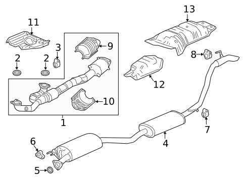 Exhaust Components for 2017 Honda Ridgeline #0