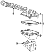 E9SZ9600D - Engine: Air Cleaner for FORD Image