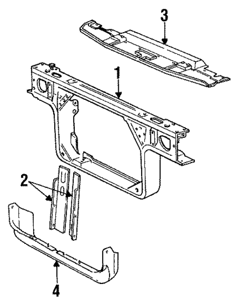 Radiator Support for 1996 Ford Crown Victoria #0