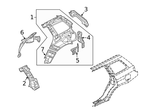 Inner Structure for 2006 Mitsubishi Outlander #0