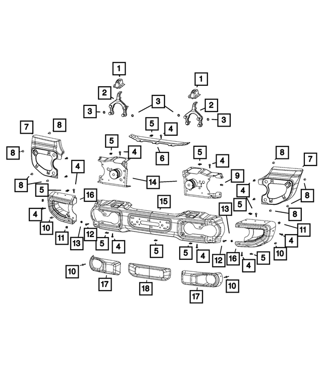 6SX11RXFAB - Frame, Bumper and Fascia: Tow Hook Cover, Left for Mopar Image