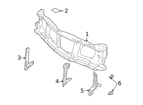 Radiator Support for 1999 Suzuki Grand Vitara #0