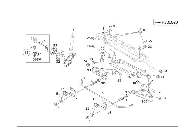 4513230240 - : Torsion Bar Holder for Smart: EQ fortwo, Fortwo Image