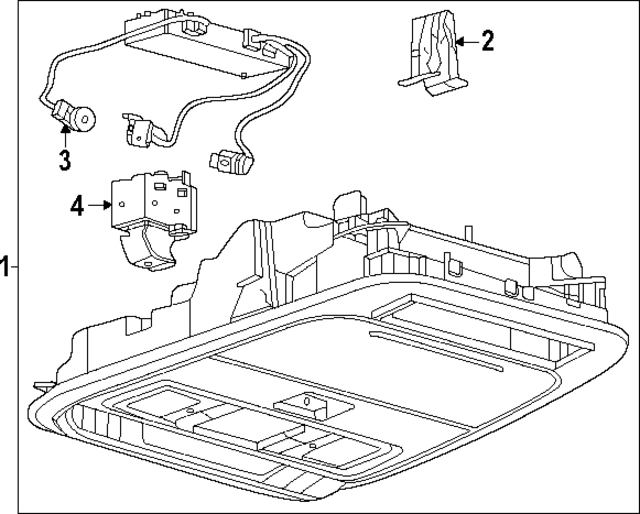 ML3Z18519A70ECQ - Body: Overhead Console for Ford: F-150 Lightning, F-250 Super Duty, F-350 Super Duty, F-450 Super Duty Image