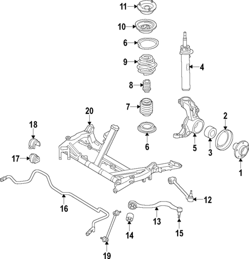 Front Suspension for 2009 BMW 335i #1