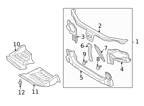 Radiator Support for 2002 INFINITI I35 #0