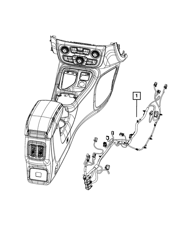 68580897AB - Electrical: Console Wiring for Mopar Image