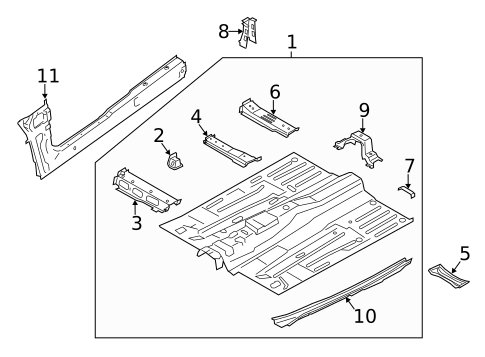 Floor & Rails for 2014 Ford Transit Connect #0
