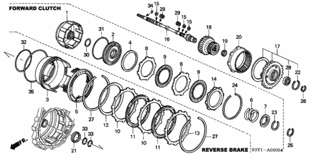 AT Input Shaft - Forward Clutch for 2005 Honda Insight #0