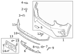 985181 - Body: License Bracket Screw for Volvo Image