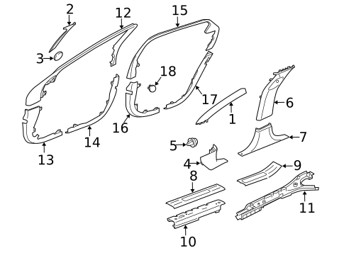 Interior Trim - Pillars for 2013 Jaguar XJ #0