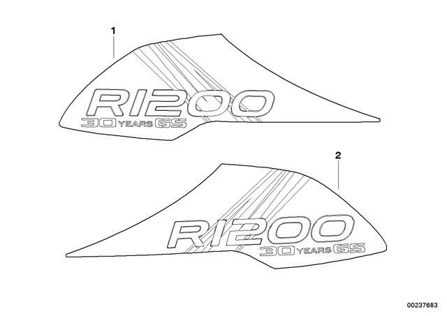 51147700446 - : Decor, Right, 30 Years for BMW-Motorrad Image