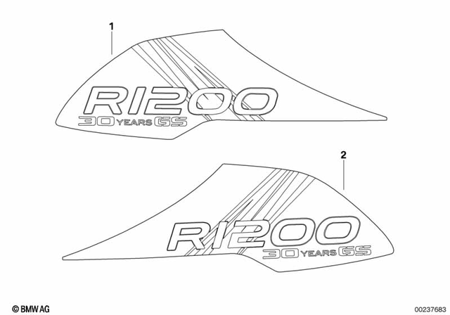 51147700445 - : Decor, Left, 30 Years for BMW-Motorrad Image