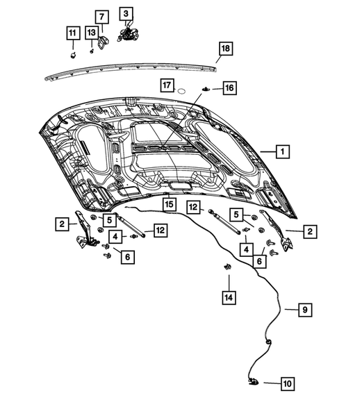 Hood and Hood Release for 2014 Ram 2500 #0