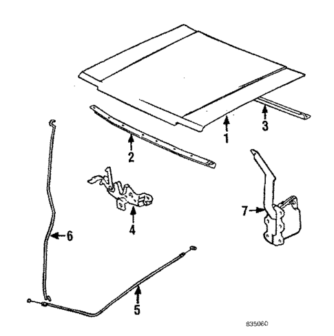 Hood & Components for 1984 Toyota Tercel #0