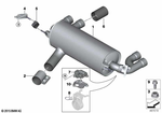 18307854719 - Exhaust System: Rear Muffler with Exhaust Flap for BMW Image