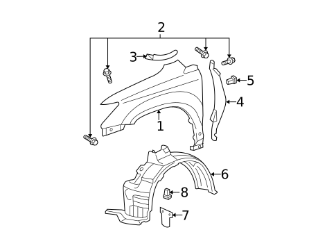 Fender & Components for 2004 Lexus RX330 #0