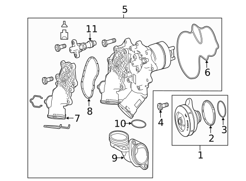 Water Pump for 2017 Mercedes-Benz AMG GT #1