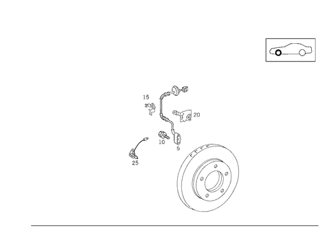 Brake Pad Wear Indicator and Speed Sensor Front Axle for 1993 Mercedes-Benz 600SL #0