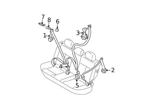 Seat Belt for 2004 Subaru Impreza #0