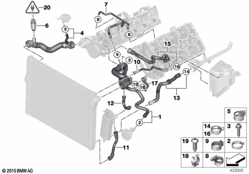 Cooling System Coolant Hoses for 2010 BMW BMW ALPINA B7L #1