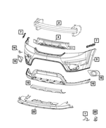 68269933AA - Frame, Bumper and Fascia: Spring Clip for Mopar Image image