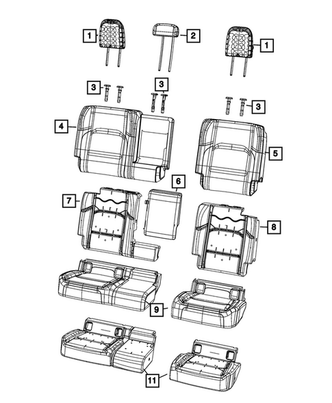 Rear Seats - Second Row for 2026 Jeep Gladiator #8