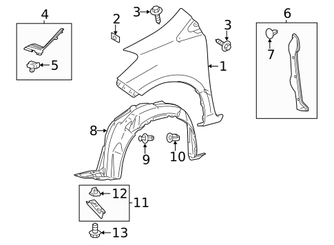 Fender & Components for 2018 Toyota Yaris #0