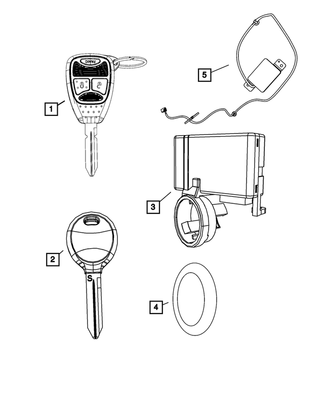 68001704AB - Electrical: Blank With Transmitter Key for Mopar Image image