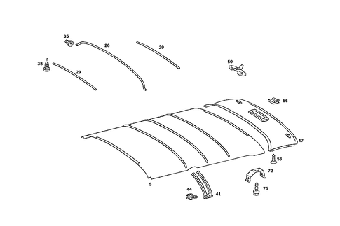 Headliner for 1984 Mercedes-Benz 380SE #0