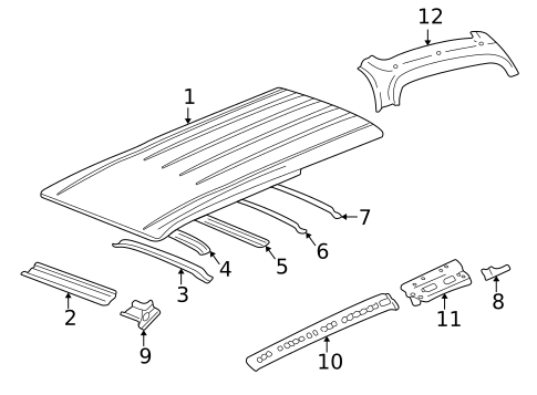 Roof & Components for 2006 Isuzu Ascender #2