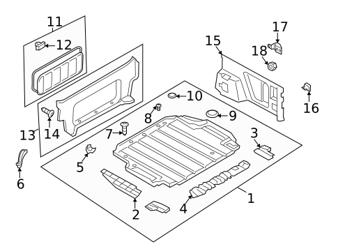 Interior Trim - Rear Body for 2004 Subaru Baja #0