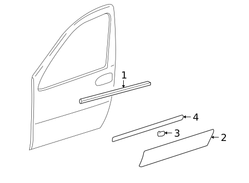 Exterior Trim - Front Door for 2006 Pontiac Montana #0