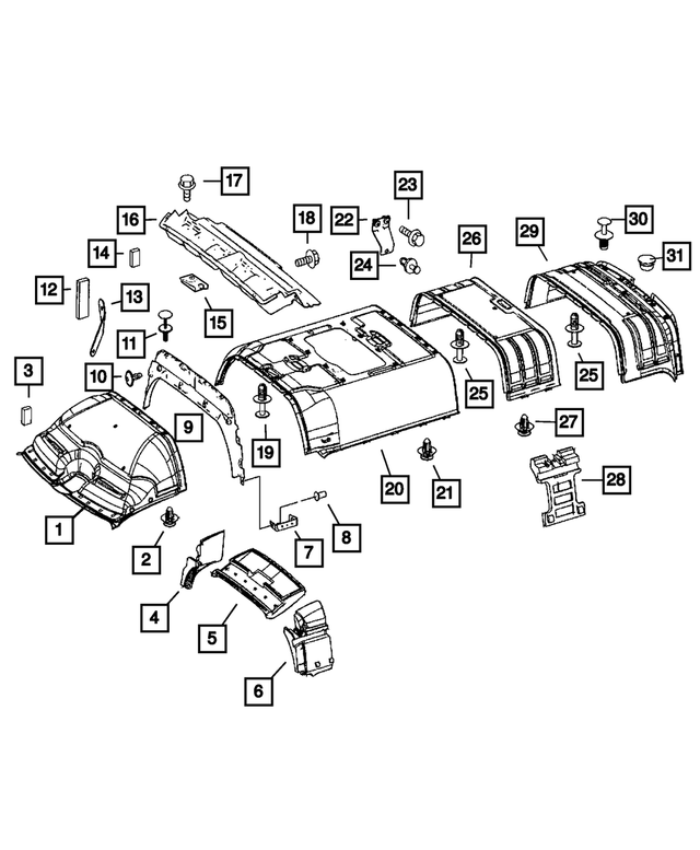 1HB99KDVAA - Interior Trim: Headliner for Mopar Image