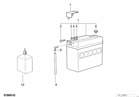 Battery with Bracket for 2003 BMW-Motorrad R 1150 GS #1