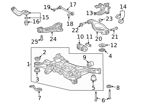 Rear Suspension for 2017 Acura RDX #0