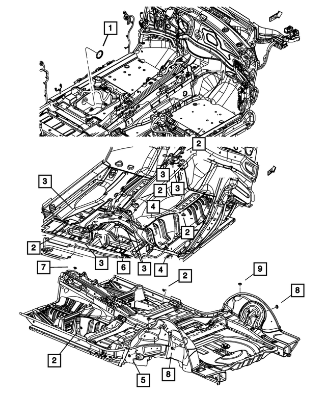« 68081609AA – Body Sheet Metal Except Doors : Plancher Bouchon pour Mopar Image »