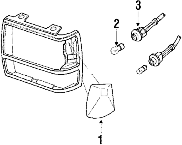 E9TZ15A201A - Electrical: Side Marker Lamp for Ford Image